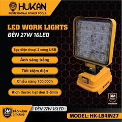 đèn sạc pin 27w16 led hukan