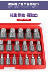 Bộ tháo ốc gãy 25 PCS Nội địa TQ