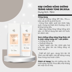Kem chống nắng dưỡng trắng nâng tone Glutathione 70g Dr.dola (100ea)