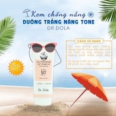 Kem chống nắng dưỡng trắng nâng tone Glutathione 70g Dr.dola (100ea)