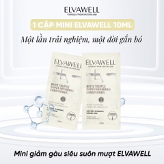 Gói dầu gội - xả giảm gàu siêu suôn mượt ELVAWELL 10ml