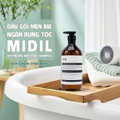 Dầu gội men bia ngăn rụng tóc MIDIL Revitalizing Beer Yeast Shampoo 1015g