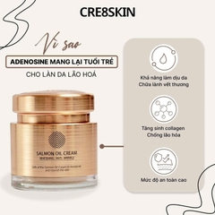 Kem Dưỡng Trắng Da, Chống Lão Hóa Dầu Cá Hồi Cre8skin Salmon Oil Cream 80g – Dưỡng Ẩm, Làm Mịn, Ngừa Thâm Nám