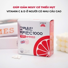 Viên uống bổ sung Vitamin C + Vitamin D 1000mg Eundan Hàn Quốc 120 viên