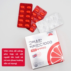 Viên uống bổ sung Vitamin C + Vitamin D 1000mg Eundan Hàn Quốc 120 viên