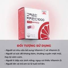 Viên uống bổ sung Vitamin C + Vitamin D 1000mg Eundan Hàn Quốc 120 viên