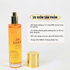Tinh chất dưỡng sáng & chống lão hóa ELUJAI 24K Gold Double Collagen Essence Skin 120ml