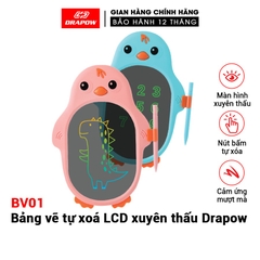 Bảng vẽ tự xoá LCD xuyên thấu Drapow công nghệ thông minh tự xoá
