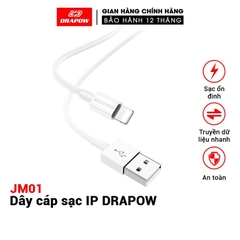 Dây cáp sạc Drapow JM01 dành cho iP sạc an toàn và ổn định