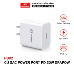 Củ sạc nhanh PD 30W Drapow PD02 Power port