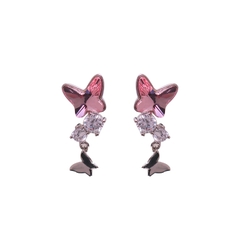 Bông Tai Cao Cấp ESME ES037 Bạc 925 kết hợp đá Swarovski ( Hồng)