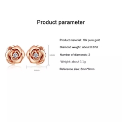 Bông Tai Cao Cấp ESME ES106 Phủ Rodium (Vàng Hồng)