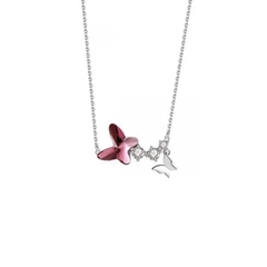 Dây Chuyền Cao Cấp ESME ES037 Bạc 925 kết hợp đá Swarovski ( Hồng)