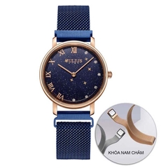 Đồng Hồ Nữ JS-037 Kính Sapphire Dây Nam Châm Hàn Quốc (3 Màu)