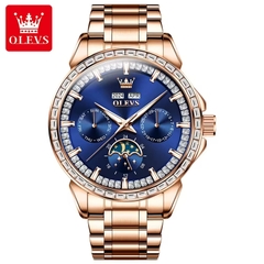 Đồng Hồ Nam OLEVS-6695B Dây Thép Chính Hãng