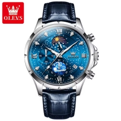 Đồng Hồ Nam OLEVS-9807B Dây Da Chính Hãng