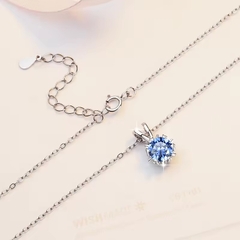 Dây Chuyền ESME ESHK074B Kim Cương Đá Moissanite Bạc 925 Xi Kim 5 lớp