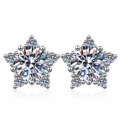 Bông Tai ESME ES293 Kim Cương Đá Moissanite Bạc 925 Xi Kim 5 lớp (2 MẪU)