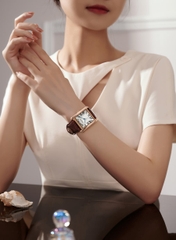 Đồng Hồ Nữ JA-1398A Julius Hàn Quốc Dây Da (Đỏ)
