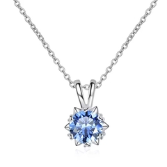 Dây Chuyền ESME ESHK074B Kim Cương Đá Moissanite Bạc 925 Xi Kim 5 lớp
