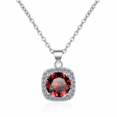 Dây Chuyền ESME ESHK064B Kim Cương Đá Moissanite Bạc 925 Xi Kim 5 lớp