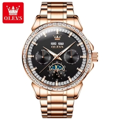 Đồng Hồ Nam OLEVS-6695B Dây Thép Chính Hãng