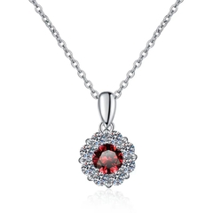 Dây Chuyền ESME ESHK063B Kim Cương Đá Moissanite Bạc 925 Xi Kim 5 lớp