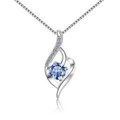 Dây Chuyền ESME ESHK029B Kim Cương Đá Moissanite Bạc 925 Xi Kim 5 lớp