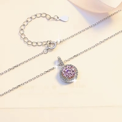 Dây Chuyền ESME ESHK065B Kim Cương Đá Moissanite Bạc 925 Xi Kim 5 lớp