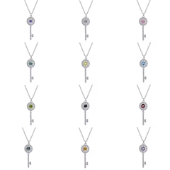 Dây Chuyền ESME ESHK015B Kim Cương Đá Moissanite Bạc 925 Xi Kim 5 lớp