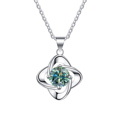 Dây Chuyền ESME ES170 Kim Cương Đá Moissanite Bạc 925 Xi Kim 5 lớp (3 Màu)