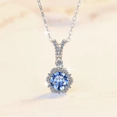 Dây Chuyền ESME ESHK035B Kim Cương Đá Moissanite Bạc 925 Xi Kim 5 lớp