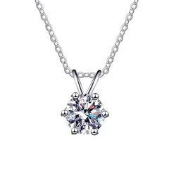 Dây Chuyền ESME ES291 Kim Cương Đá Moissanite Bạc 925 Xi Kim 5 lớp (3 Màu)