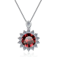 Dây Chuyền ESME ESHK075B Kim Cương Đá Moissanite Bạc 925 Xi Kim 5 lớp