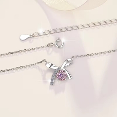 Dây Chuyền ESME ESHK068B Kim Cương Đá Moissanite Bạc 925 Xi Kim 5 lớp