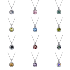 Dây Chuyền ESME ESHK013P Kim Cương Đá Moissanite Bạc 925 Xi Kim 5 lớp