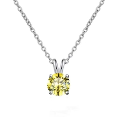 Dây Chuyền ESME ESHK082C Kim Cương Đá Moissanite Bạc 925 Xi Kim 5 lớp