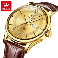 Đồng Hồ Nam OLEVS-9908 Dây Da Chính Hãng