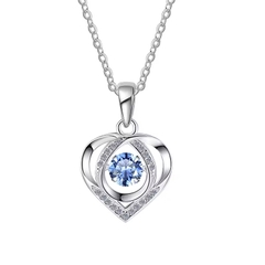 Dây Chuyền ESME ESHK023B Kim Cương Đá Moissanite Bạc 925 Xi Kim 5 lớp