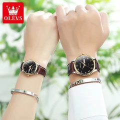 Đồng Hồ Cặp OLEVS-5568B Dây Thép Chính Hãng