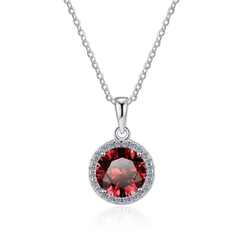 Dây Chuyền ESME ESHK060B Kim Cương Đá Moissanite Bạc 925 Xi Kim 5 lớp
