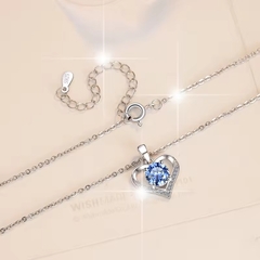 Dây Chuyền ESME ESHK024B Kim Cương Đá Moissanite Bạc 925 Xi Kim 5 lớp