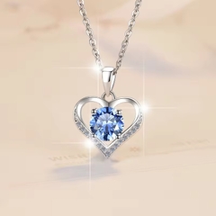 Dây Chuyền ESME ESHK024B Kim Cương Đá Moissanite Bạc 925 Xi Kim 5 lớp