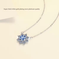 Dây Chuyền ESME ESHK001B Kim Cương Đá Moissanite Bạc 925 Xi Kim 5 lớp