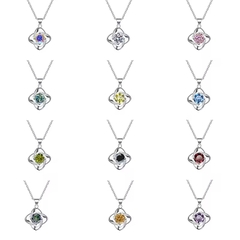 Dây Chuyền ESME ESHK012B Kim Cương Đá Moissanite Bạc 925 Xi Kim 5 lớp