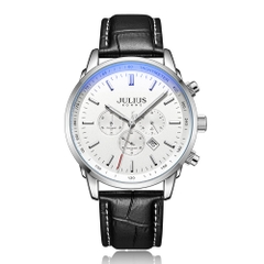 Đồng Hồ Nam JAH-133 chronograph Julius Hàn Quốc Dây Da (3 Màu)