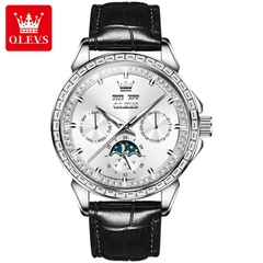Đồng Hồ Nam OLEVS-6695A Dây Da Chính Hãng