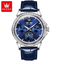 Đồng Hồ Nam OLEVS-6695A Dây Da Chính Hãng