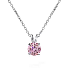 Dây Chuyền ESME ESHK082C Kim Cương Đá Moissanite Bạc 925 Xi Kim 5 lớp