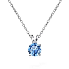 Dây Chuyền ESME ESHK082C Kim Cương Đá Moissanite Bạc 925 Xi Kim 5 lớp